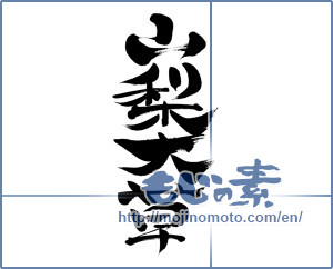 Japanese calligraphy "山梨大草 (Yamanashi ookusa [place name])" [3844]