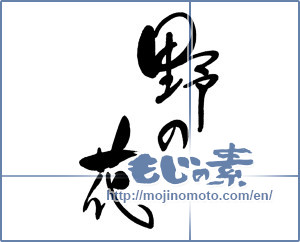 Japanese calligraphy "野の花" [15816]