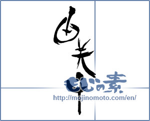 Japanese calligraphy "由美子" [16170]
