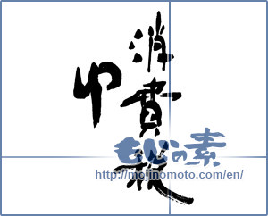Japanese calligraphy "消費税ｕｐ" [16254]