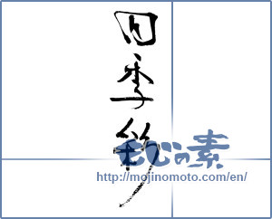 Japanese calligraphy "四季彩" [16845]