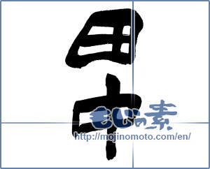 Japanese calligraphy "田中" [16910]