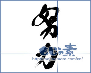 Japanese calligraphy "努力 (effort)" [17028]