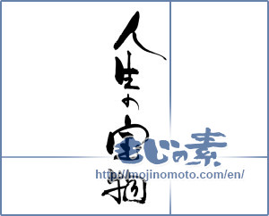 Japanese calligraphy "人生の宝物" [17098]