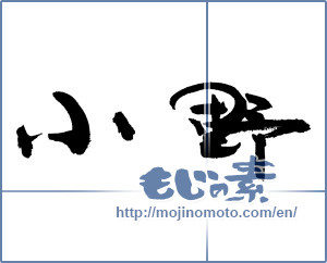 Japanese calligraphy "小野" [17432]