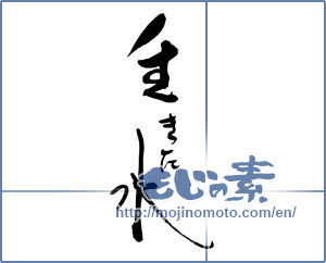 Japanese calligraphy "生きた水" [17509]