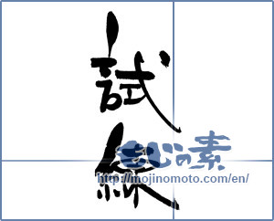 Japanese calligraphy "試練" [18022]