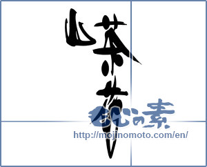 Japanese calligraphy "山茶花" [18177]