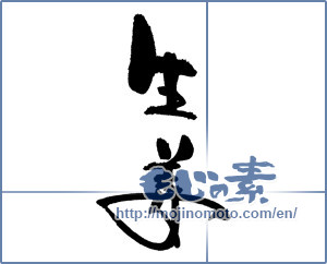 Japanese calligraphy "生姜" [18285]