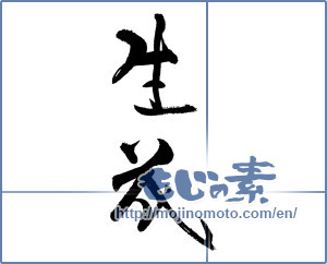 Japanese calligraphy "生花 (Flower arrangement)" [18697]
