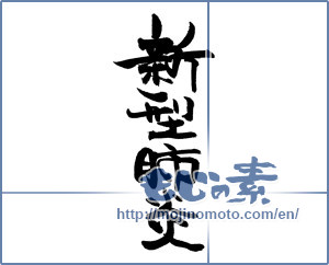 Japanese calligraphy "新型肺炎" [18776]