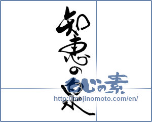 Japanese calligraphy "知恵の泉" [19070]