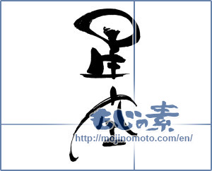 Japanese calligraphy "星空" [19150]