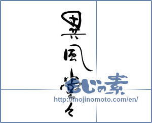Japanese calligraphy "異風堂々" [19225]