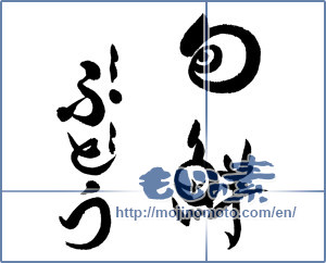 Japanese calligraphy "旬鮮ぶどう" [19233]