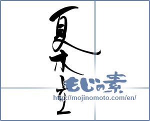 Japanese calligraphy "夏木立" [19238]