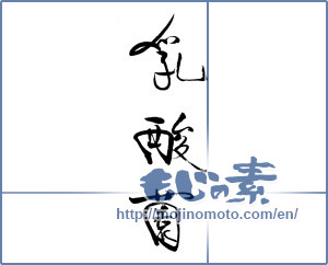 Japanese calligraphy "乳酸菌 (lactic-acid bacilli)" [19328]