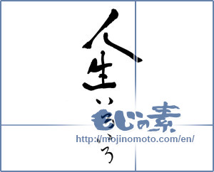 Japanese calligraphy "人生いろいろ" [19643]
