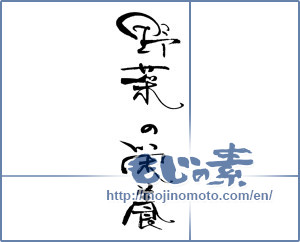 Japanese calligraphy "野菜の栄養" [19870]