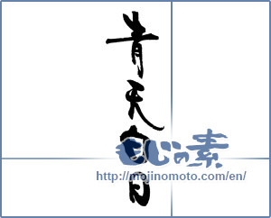Japanese calligraphy "青天白日" [19885]
