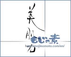 Japanese calligraphy "美肌力" [19945]