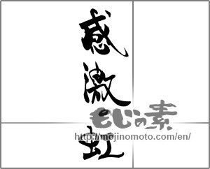 Japanese calligraphy "感激の虹" [20242]