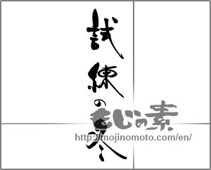 Japanese calligraphy "試練の冬" [20273]