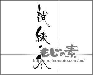 Japanese calligraphy "試練の冬" [20279]