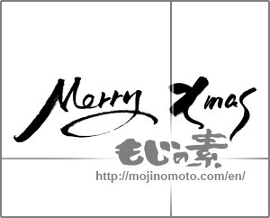 Japanese calligraphy "merry xmas" [20420]