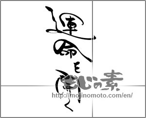 Japanese calligraphy "運命を開く" [20500]