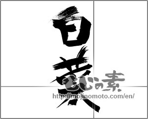 Japanese calligraphy "白菜" [20734]