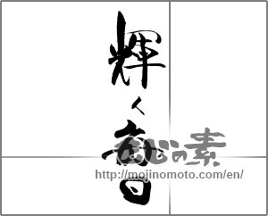 Japanese calligraphy "輝く 毎日" [21149]
