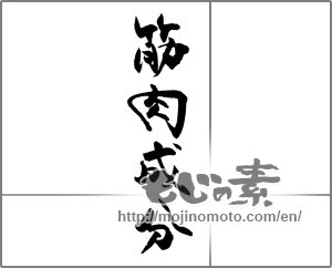 Japanese calligraphy "筋肉成分" [21151]