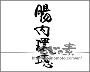 Japanese calligraphy "腸内環境" [21258]