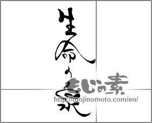 Japanese calligraphy "生命の泉" [21542]