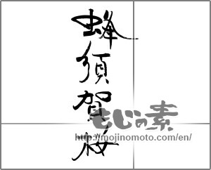 Japanese calligraphy "蜂須賀桜" [21544]