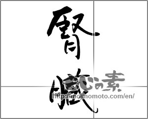 Japanese calligraphy "腎臓" [21609]