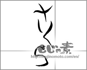 Japanese calligraphy "さくら (Cherry Blossoms)" [21799]