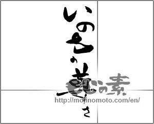 Japanese calligraphy "いのちの尊さ" [21895]
