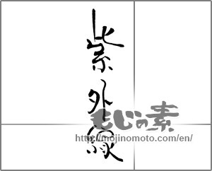 Japanese calligraphy "紫外線" [21998]