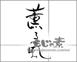 Japanese calligraphy "薫る風" [22317]
