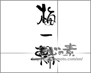 Japanese calligraphy "梅一輪" [23138]