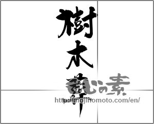 Japanese calligraphy "樹木葬" [23740]