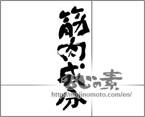 Japanese calligraphy "筋肉成分" [23930]