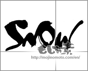 Japanese calligraphy "SNOW" [24703]
