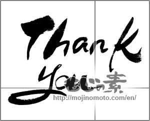 Japanese calligraphy "Thank　you" [24719]