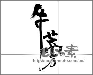 Japanese calligraphy "牛蒡" [25032]