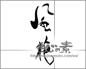 Japanese calligraphy "風花" [25052]