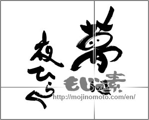 Japanese calligraphy "夢は夜ひらく" [25869]