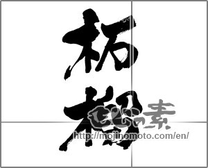 Japanese calligraphy "柘榴" [26524]